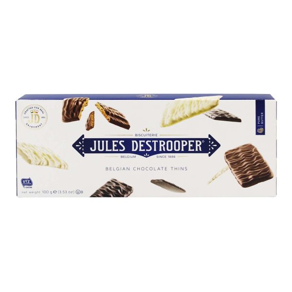 Jules Destrooper Belgian Chocolate Thins 100g For Discount