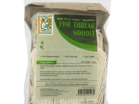 Radiant Whole Food Organic Fine Thread Noodle 250g Supply