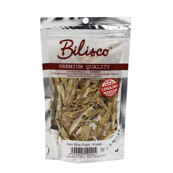 Bilisco Peeled White Anchovies (Ikan Bilis Putih Kopek) 80g Hot on Sale