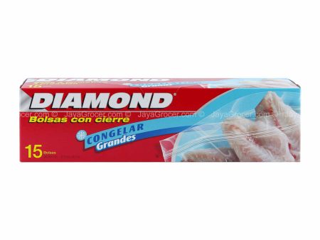 Diamond Freezer Zipper Storage Bags Large 15pcs pack For Cheap