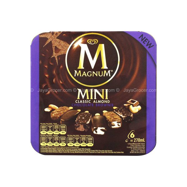 Magnum Mini Brownie Ice Cream Sticks 45ml x 6 Cheap