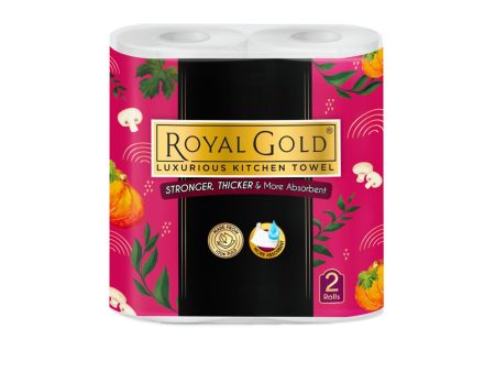 Royal Gold Luxurious Kitchen Towel 55pcs x 2rolls Hot on Sale