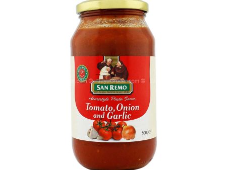 San Remo Tomato, Onion and Garlic Homestyle Pasta Sauce 500g For Cheap