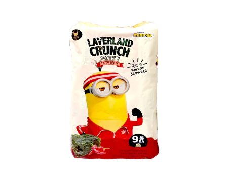 Manjun Laverland Crunch Hot & Spicy Seaweed 4.5g x 9 For Cheap