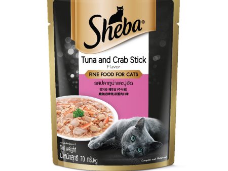 Sheba Tuna & Crab Stick Cat Wet Food Pouch 70g For Sale