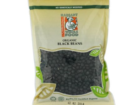 Radiant Whole Food Organic Black Beans 500g Fashion