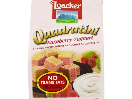 Loacker Quadratini Raspberry Yoghurt Wafer Cookies 220g Fashion