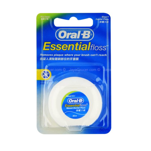 Ob 50M Essential Mint Waxed Dental Floss 1pack Cheap