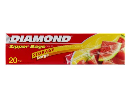 Diamond Sandwich Zipper Bags (Large) 20pcs pack Cheap