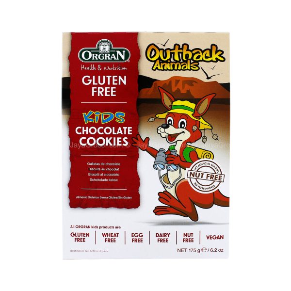 Orgran Health & Nutrition Gluten Free Kids Outback Animals Chocolate Cookies 175g Fashion