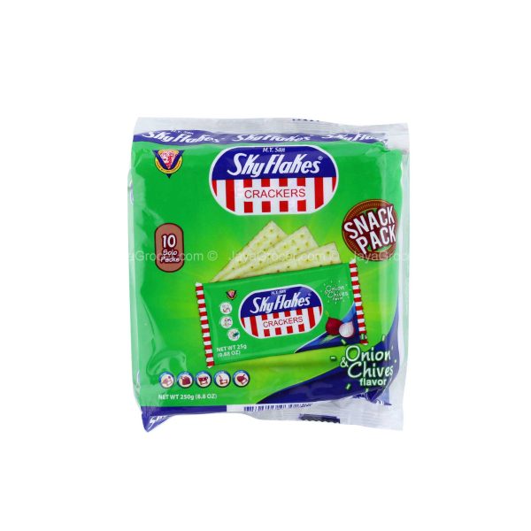 Sky Flakes Onion & Chives Flavor Crackers 25g x 10 Sale