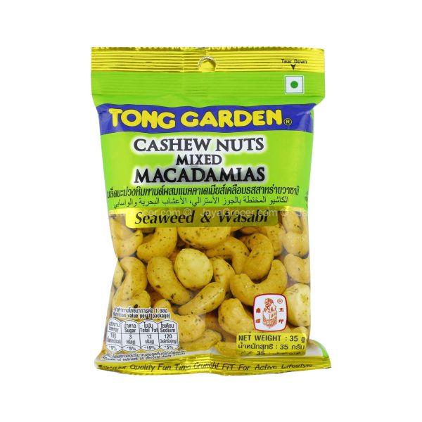 Tong Garden Seaweed and Wasabi Cashew Nuts Mixed Macadamias 35g Online Hot Sale