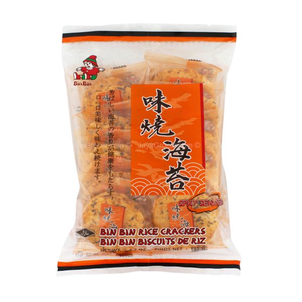 Bin Bin Spicy Seaweed Rice Crackers 135g Discount