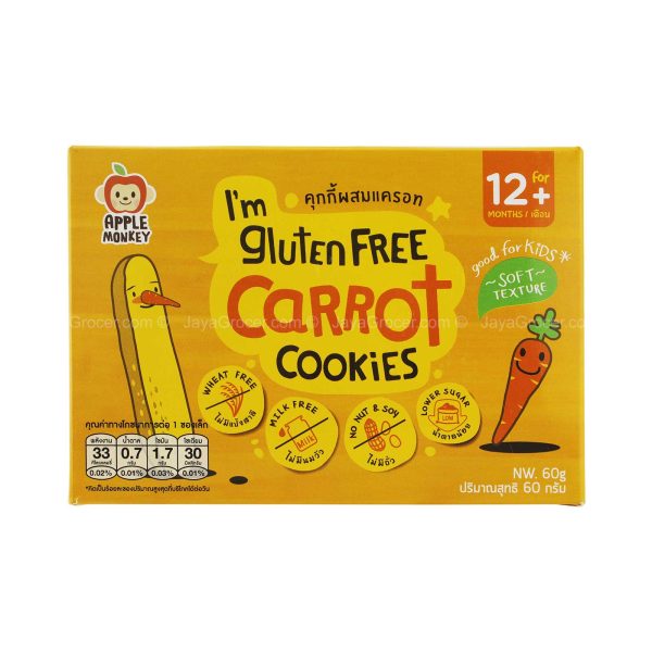 Apple Monkey Gluten Free Carrot Cookies 60g Online Hot Sale