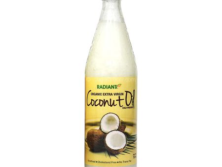 Radiant Organic Extra Virgin Coconut Oil Cold Pressed 750ml Online now