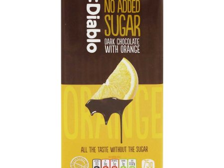 Diablo No Added Sugar Dark Chocolate with Orange 75g For Cheap