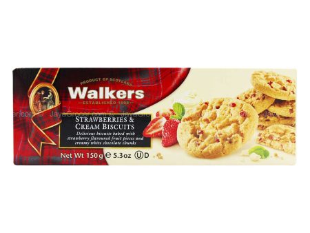 WALKERS STRAWBWRRY&CREAM 150GM *1 For Sale