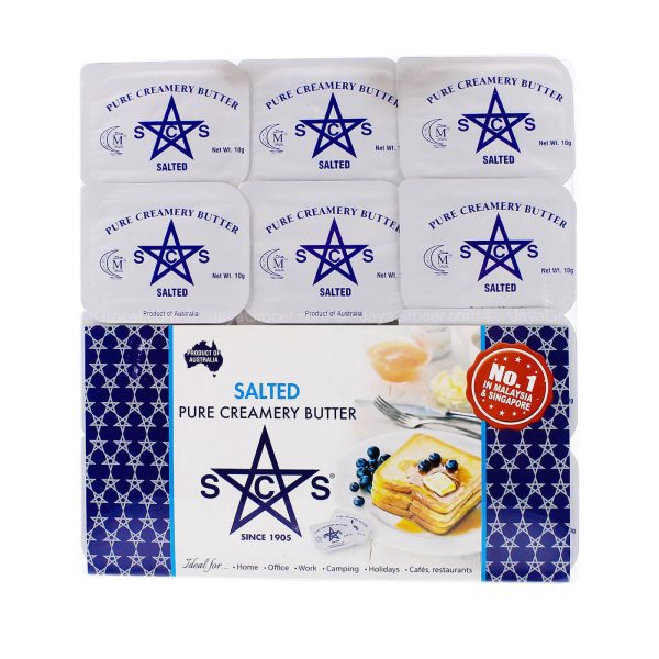 SCS Pure Creamery Salted Butter Portions 10g x 12 Fashion