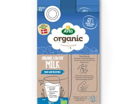 Arla Organic Low Fat Milk Twin Pack 1L x 2 For Discount