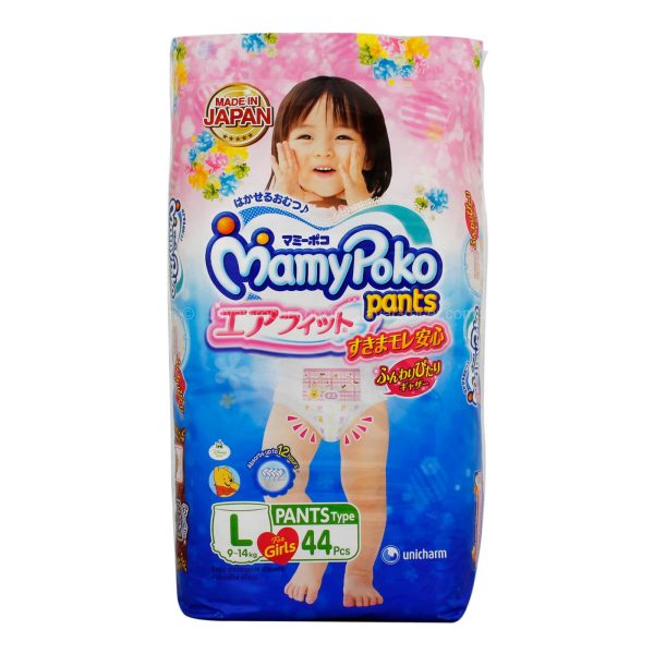 MamyPoko Pants Air Fit Girl (Large) 44pcs pack on Sale