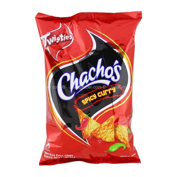 Chachos Tortilla Corn Chips Spicy Curry Flavour 185g Online now