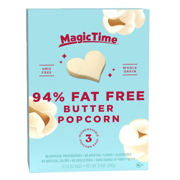 Magic Time Popcorn Fat Free Butter Popcorn 242.4g Supply