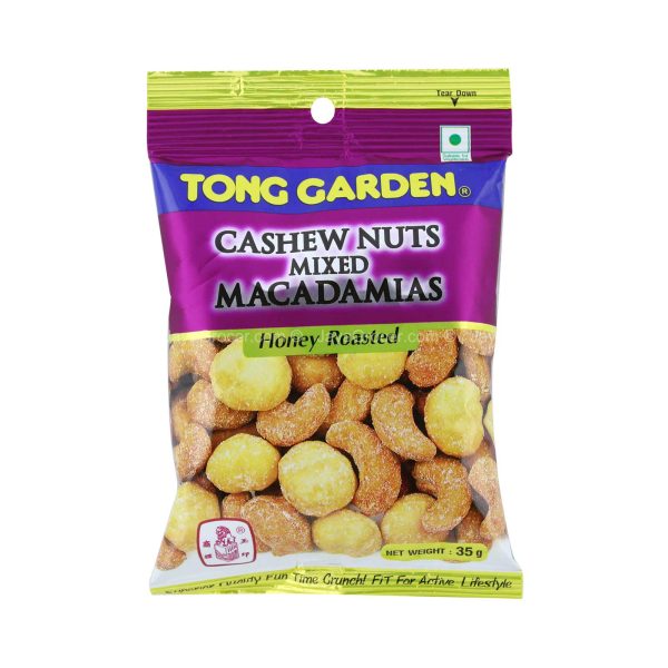 Tong Garden Honey Roasted Cashew Nuts Mixed Macadamias 35g on Sale