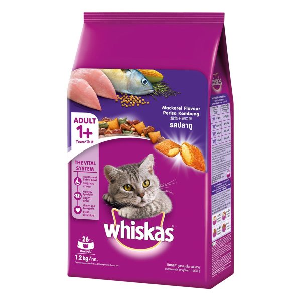 Whiskas Mackerel Dry Cat Food 1.2KG For Cheap