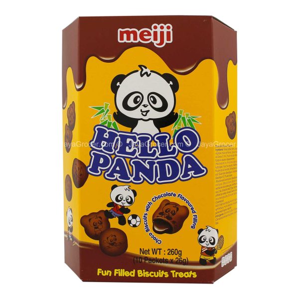 Meiji Hello Panda Choco Biscuits with Chocolate Flavoured Filling 26g x 10 on Sale