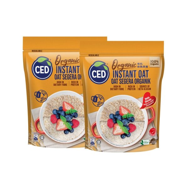 CED Organic Instant Rolled Oat (Twinpack) 500g x 2 Sale