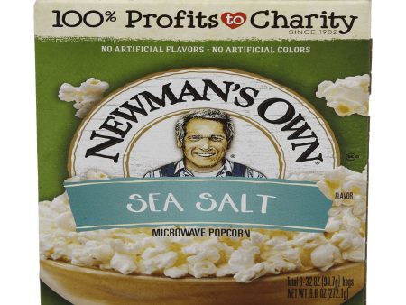 Newman s Own Sea Salt Flavoured Microwave Popcorn 272.1g For Discount