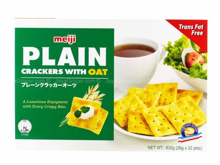 Meiji Plain Crackers with Oat Box 832g Online now