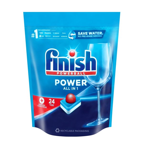 Finish Powerball All in 1 Dishwashing Cleaning Tablets 24pcs pack Online Sale