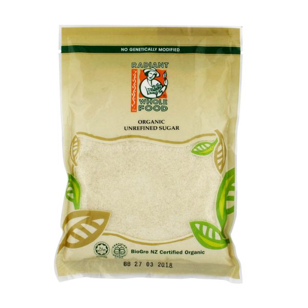 Radiant Organic Unrefined Sugar 500g Supply