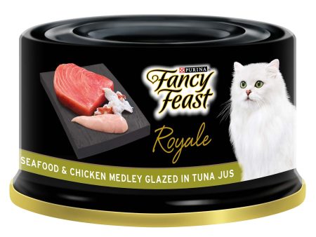 Purina Fancy Feast Royale Seafood Chicken Medley in Tuna Jus Wet Cat Food 85g Sale