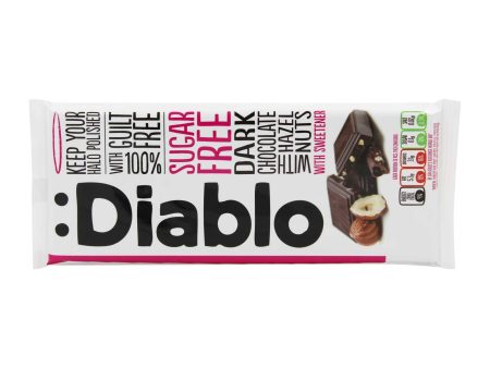 Diablo Sugar Free Dark Chocolate with Hazelnut with Sweetener 85g Online Hot Sale