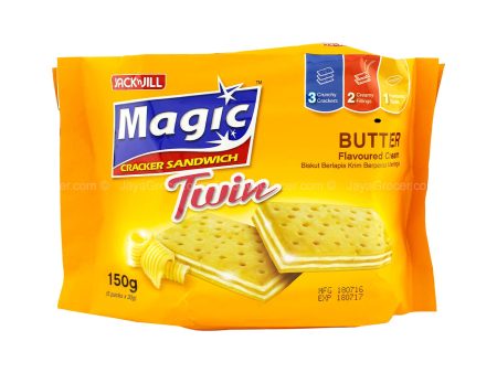 Jack  n Jill Magic Twin Butter Sandwich Crackers 150g Supply