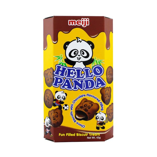 Meiji Hello Panda Choco Biscuits with Chocolate Flavoured Filling 43g For Cheap