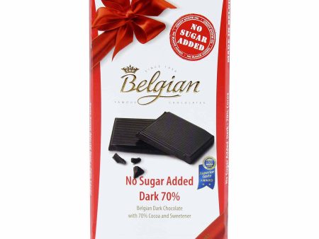 Belgian No Sugar Added Dark 70% Chocolate 100g Discount