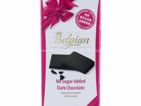 Belgian No Sugar Added Dark Chocolate Bar 100g Cheap