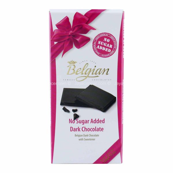 Belgian No Sugar Added Dark Chocolate Bar 100g Cheap