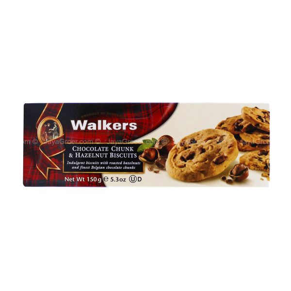 WALKERS CHOC CHUNK & HAZELNUT 150G *1 Fashion