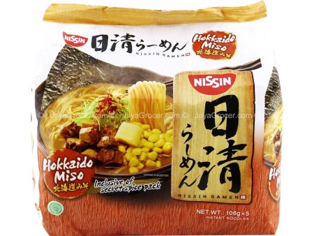 Nissin Japanese Ramen Hokkaido Miso Instant Noodle 106g x 5 Fashion