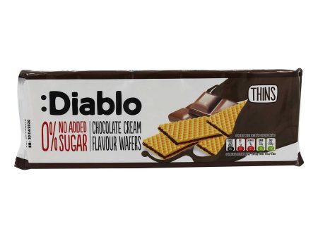 Diablo No Added Sugar Thins Wafers Chocolate Cream Flavour 160g Hot on Sale