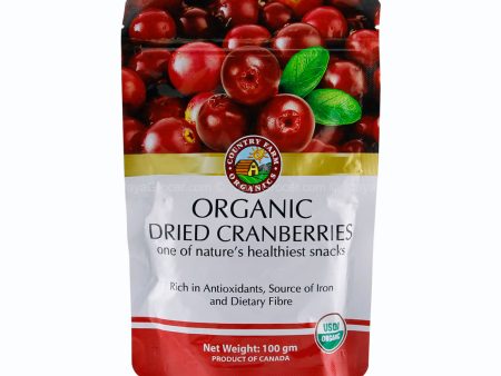 Country Farm Organic Dried Cranberries 100g Sale