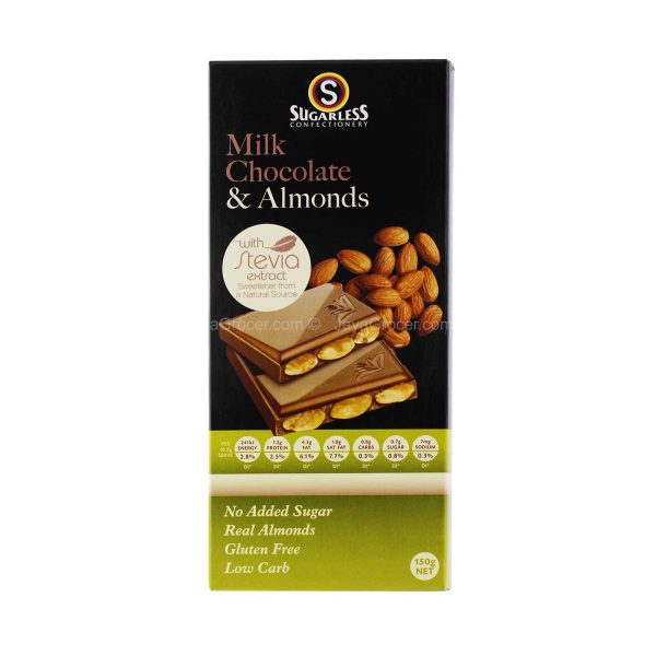 SUGARLESS STEVIA C MILK ALMOND CRM 150G Online now