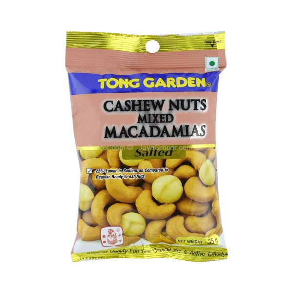 Tong Garden Salted Cashew Nuts Mixed Macadamias 35g on Sale