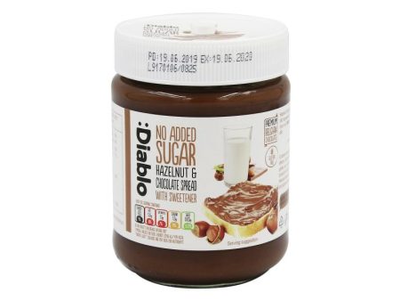 Diablo No Added Sugar Hazelnut and Chocolate Spread with Sweetener 350g For Discount