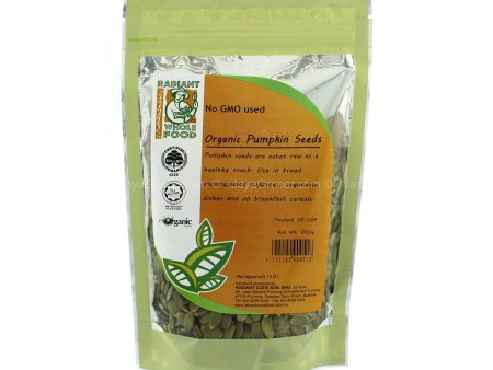 Radiant Organic Pumpkin Seed (Shelled) 200g For Sale